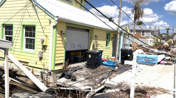 PHOTO: Water surrounds the foundation of John Lynch's home. (Miles Cohen/ABC News)