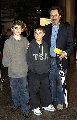 Dennis Miller and sons Morton and Holden at the Hollywood premiere of Warner Bros. A Mighty Wind