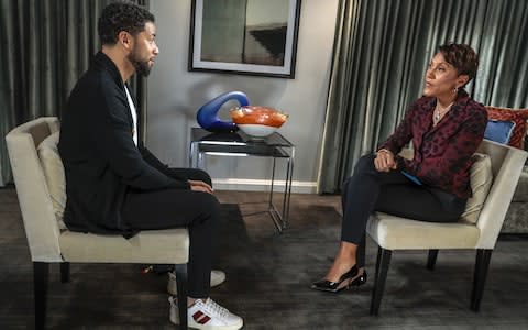 Interview with actor Jussie Smollett on ABC's "Good Morning America" - Credit: Getty