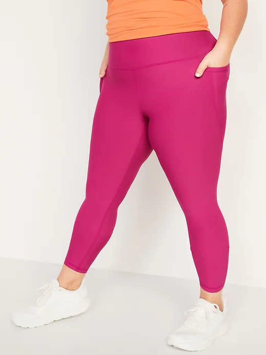 High-Waisted PowerSoft 7/8-Length Side-Pocket Leggings. Image via Old Navy.