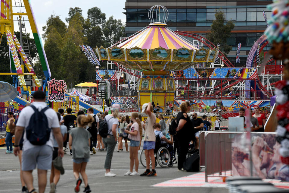 A large crowd at the Sydney Royal Easter Show.