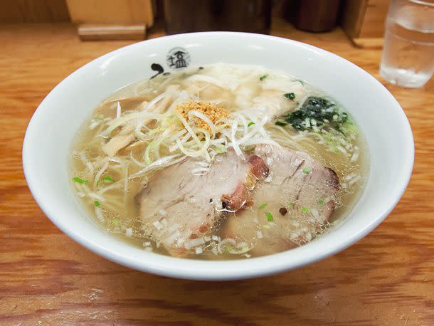 <p>Serious Eats / Brian Oh</p> A bowl of assari shio ramen.