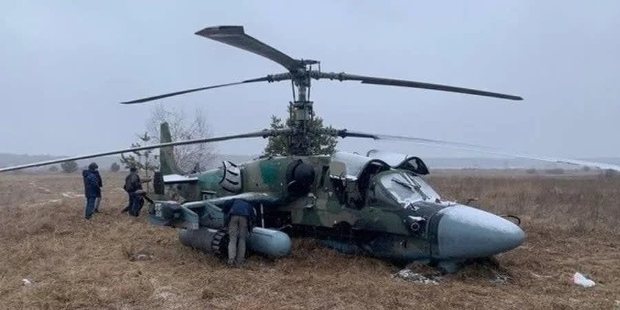One of the Russian helicopters shot down during the full-scale invasion