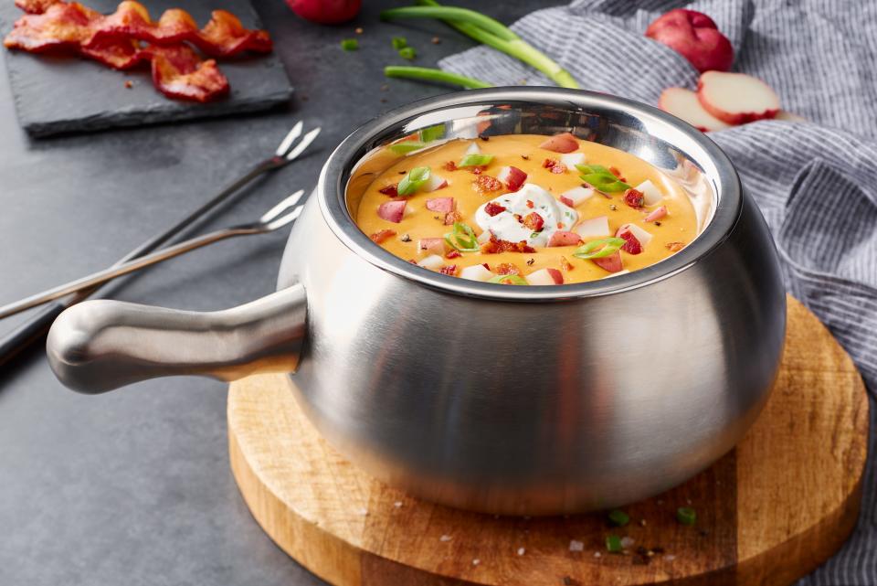 The Melting Pot's Baked Potato fondue is one of the popular menu items.