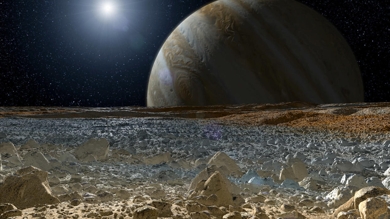 europa icy shell jupiter illustration