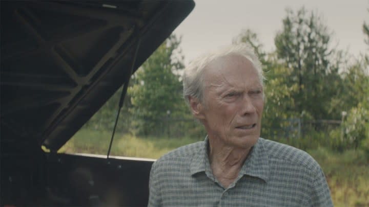 Clint Eastwood stands next to a truck in The Mule.