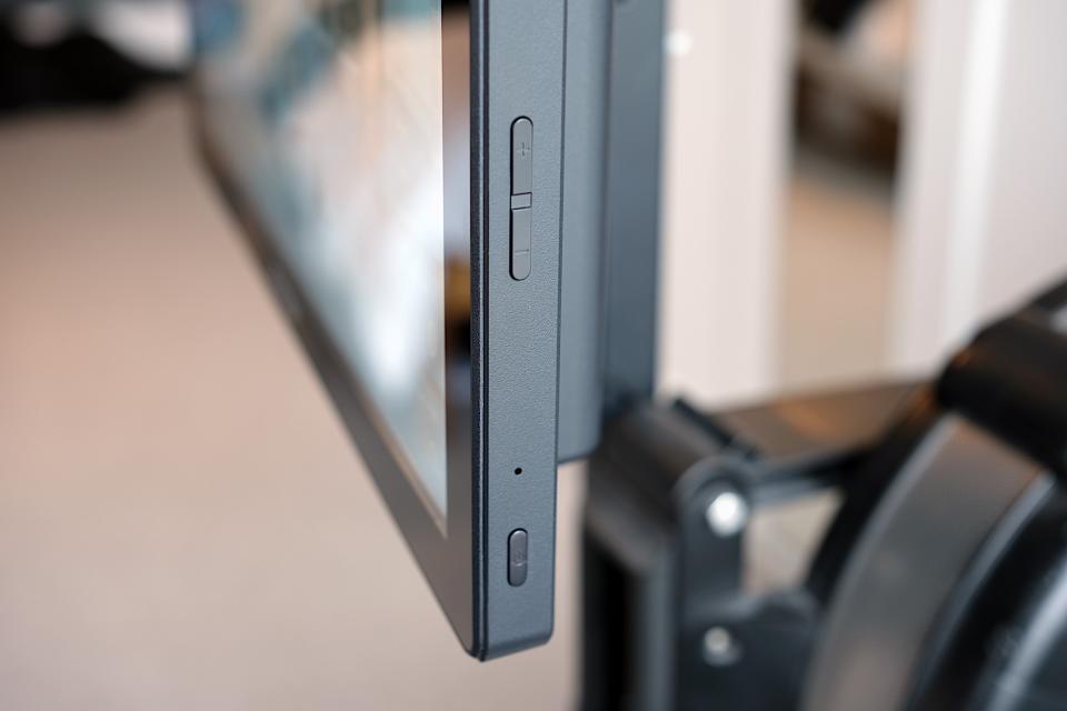 Image of the MyRow Rowing Screen attached to a Concept2 Model D
