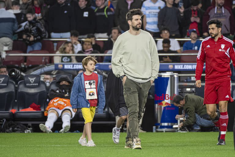 Gerard Piqué y su hijo Milan protagonizaron un momento que se volvió viral en las redes sociales - Créditos: @The Grosby Group
