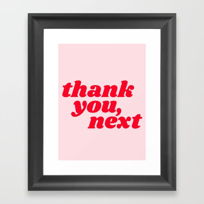 10) "Thank You, Next" Framed Print