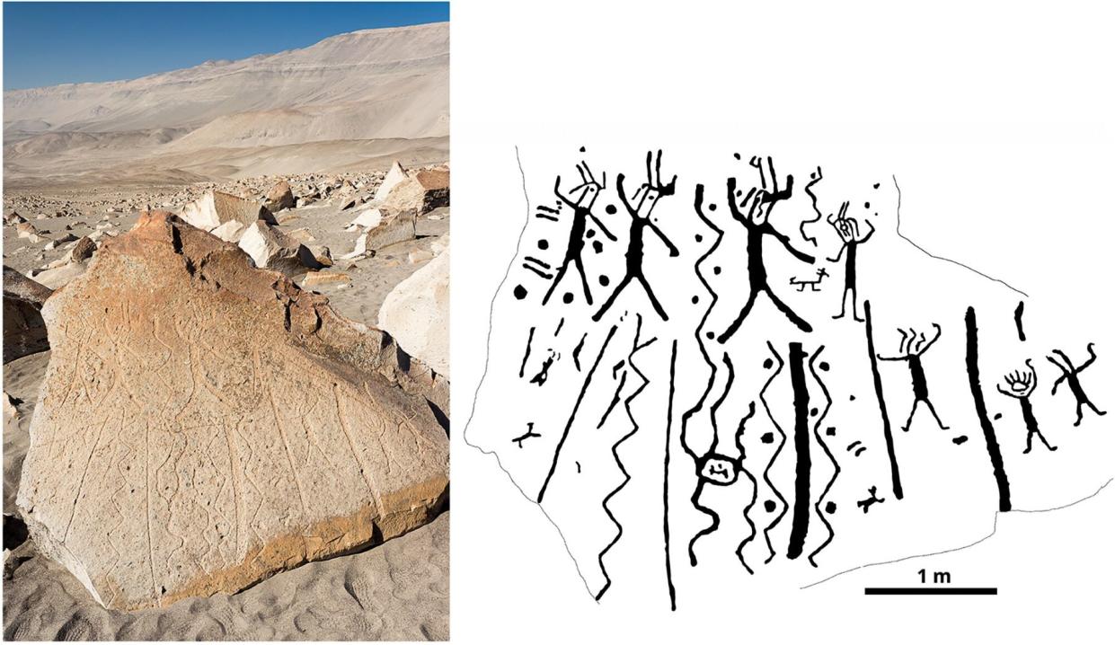 Danzantes asociados al conjunto de líneas verticales y sinusoidales en Toro Muerto, Perú | Andrzej Rozwadowski et al. Cambridge Archaeological Journal (2024). DOI:10.1017/S0959774324000064