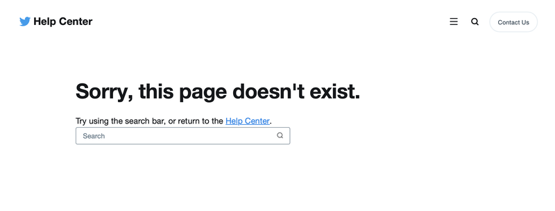 A screenshot of the 404 page which used to house Twitter's media labeling quidelines.