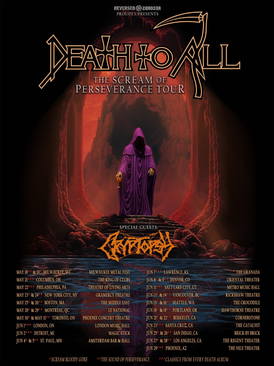 Death to All 2024 tour poster