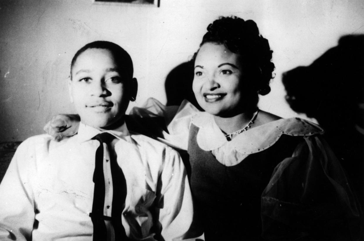 Emmett Louis Till, 14, with his mother, Mamie Till-Mobley