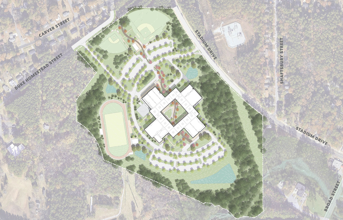 A new Durham School of the Arts campus is planned on Duke Homestead Road.