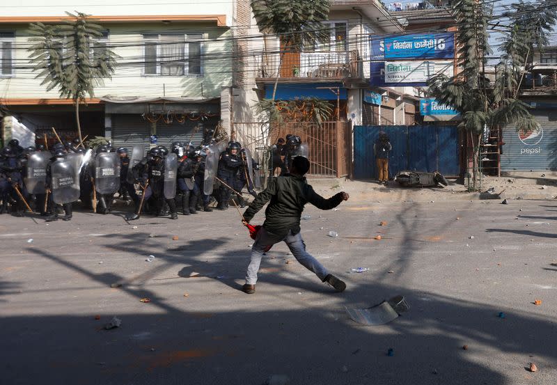 Pro-monarchist protesters clash with police in Nepal