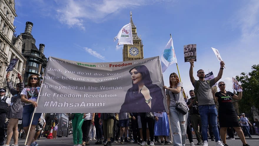 Manifestación por los Derechos Humanos en Irán y la muerte de Mahsa Amini