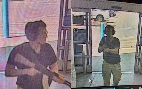 This CCTV image obtained by KTSM 9 news channel reportedly shows the gunman entering the Cielo Vista Walmart store in El Paso on august 3, 2019. - Credit: &nbsp;COURTESY OF KTSM 9