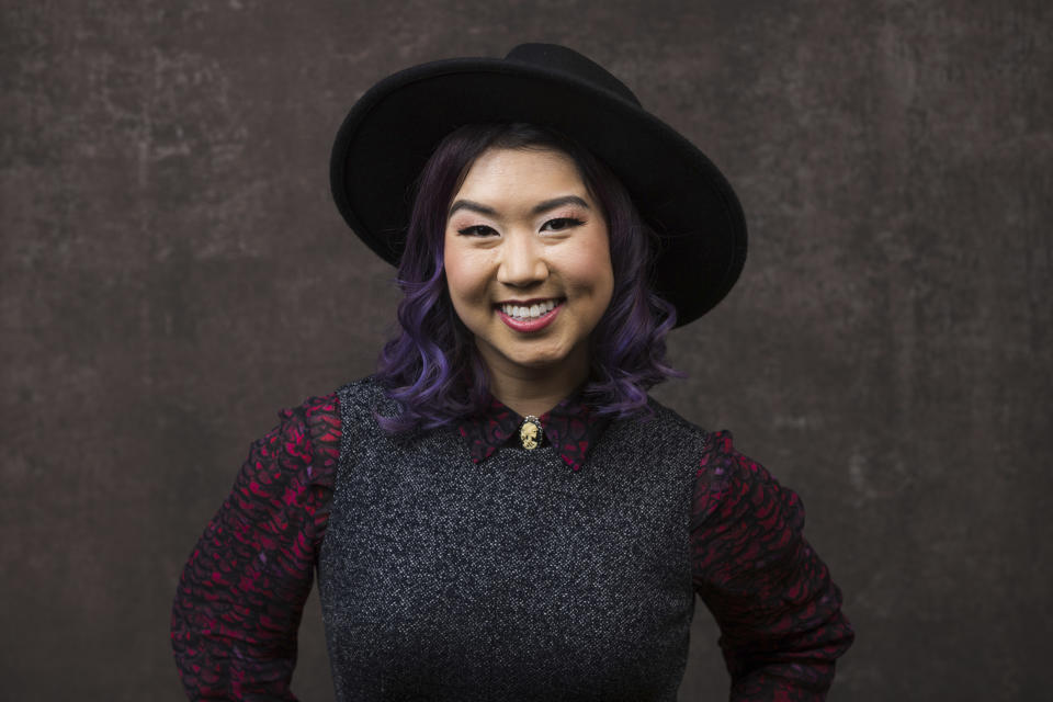 FILE - Tricia Fukuhara, a cast member in the Paramount+ television series "Grease: Rise of the Pink Ladies," poses for a portrait during the Winter Television Critics Association Press Tour on Jan. 9, 2023, in Pasadena, Calif. (Willy Sanjuan/Invision/AP, File)