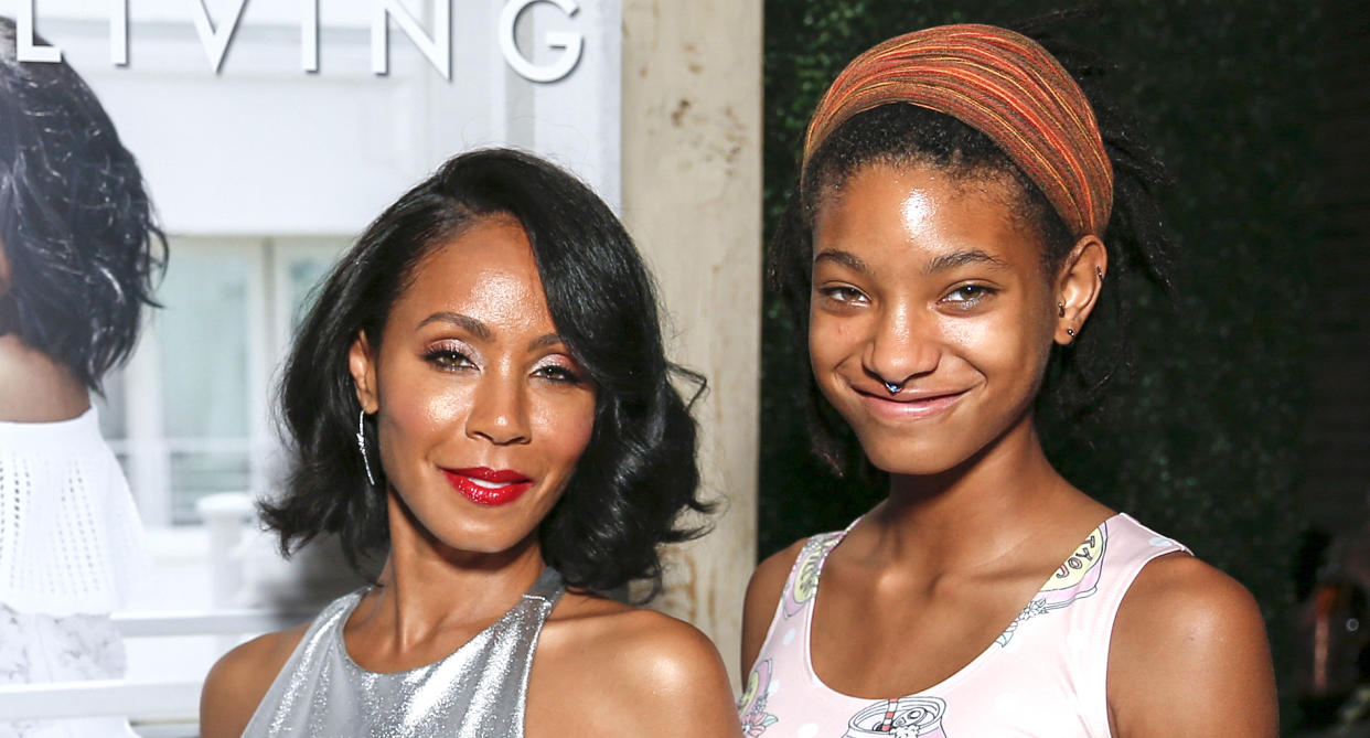 Jada Pinkett Smith and Willow Smith in 2017. (Photo: Rochelle Brodin/Getty Images for Haute Living)