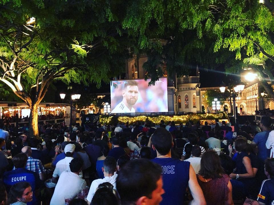 World Cup live screenings at Chijmes. (PHOTO: Chijmes)