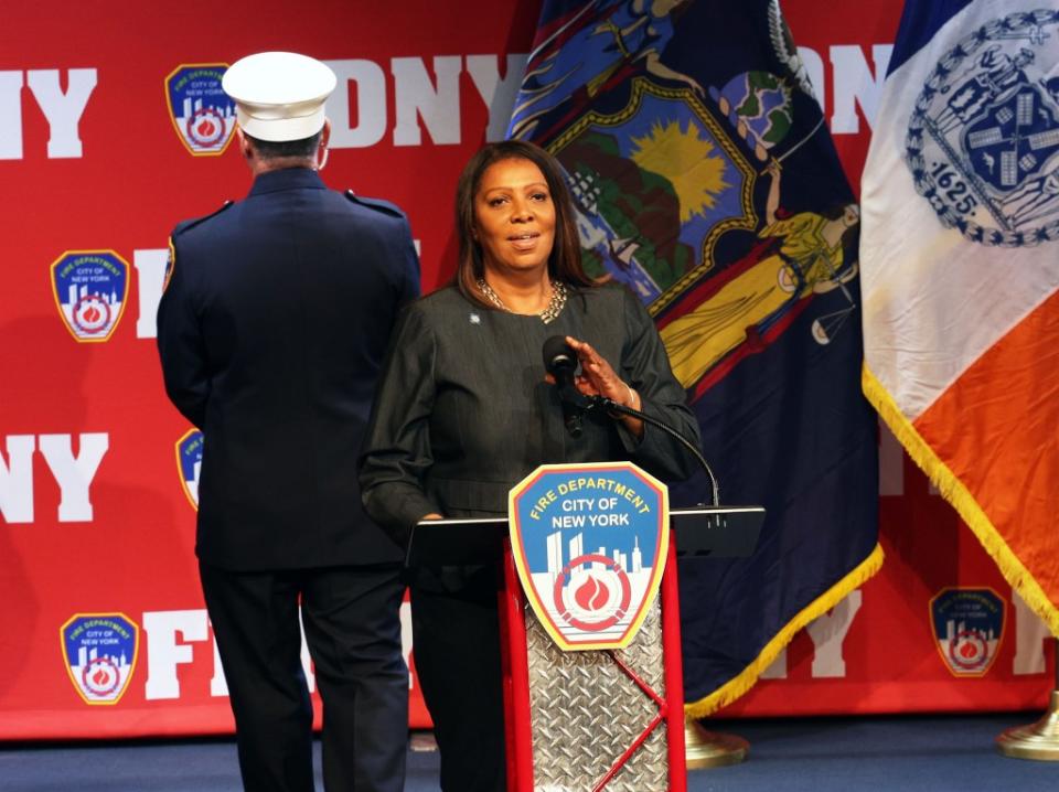 FDNY Commissioner Laura Kavanagh is trying to track down underlings who booed New York Attorney General Letitia James – and chanted in support of Donald Trump – during a department ceremony this week. BRIGITTE STELZER