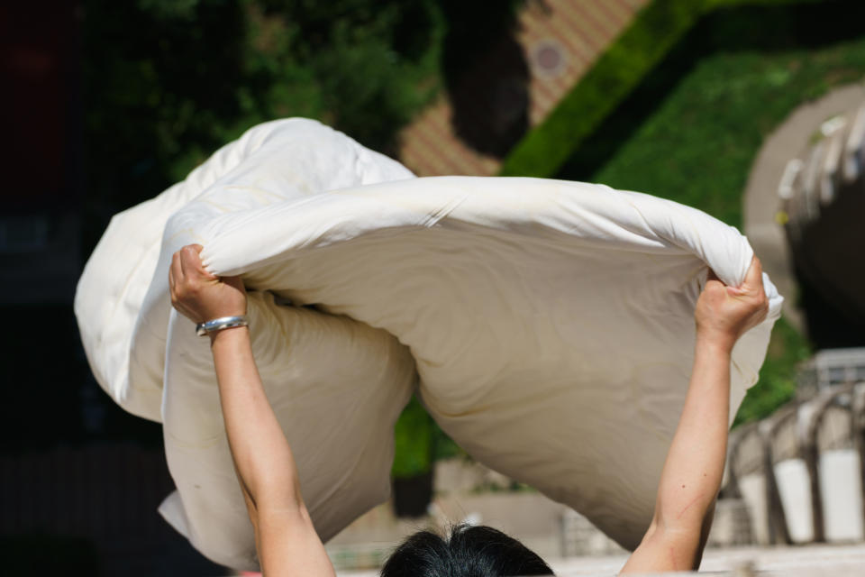 Dry your duvet outside if you can. (Getty Images)