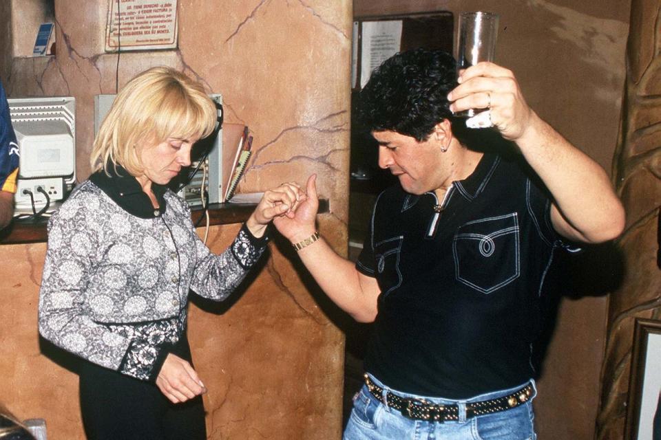 La pareja en 1996, en el boliche Coyote 