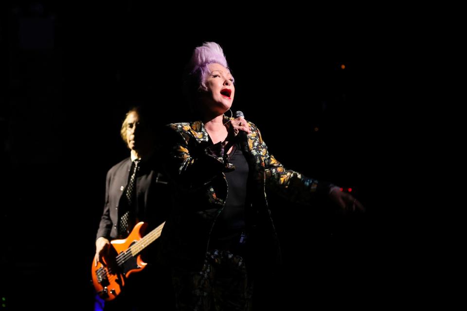 Cyndi Lauper performs at the Beacon Theatre in New York Wednesday following the premiere of her new documentary.