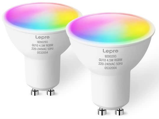 Swap bright white spotlight bulbs for some easily adjustable smart ones