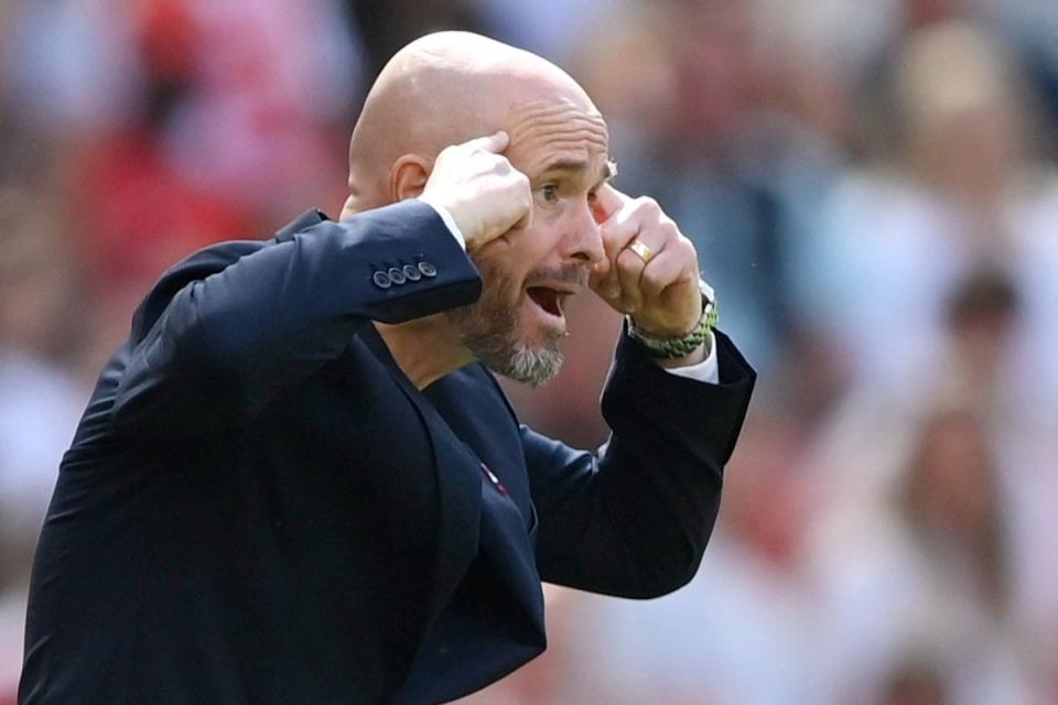 Erik ten Hag and United face Brentford and then Liverpool next. (REUTERS)