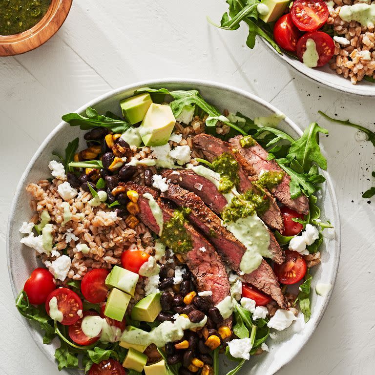 steak grain bowls