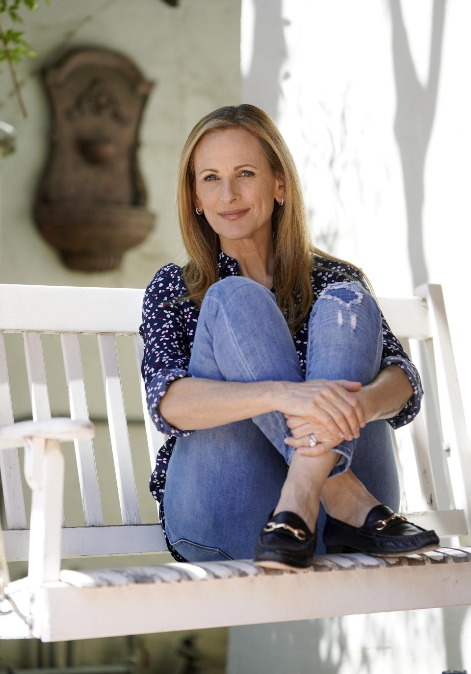 Actress/producer Marlee Matlin poses for a portrait at her home, Wednesday, April 7, 2021, in La Canada Flintridge, Calif. (AP Photo/Chris Pizzello)