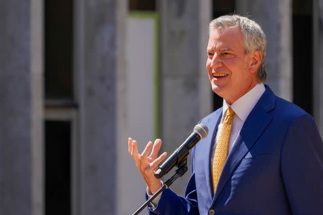 Then-New York City Mayor Bill de Blasio speaks in April 2021. He is proud of programs like universal preschool and believes that voters are prepared to embrace him once again. (Photo: Mary Altaffer/Associated Press)