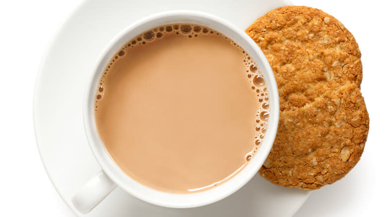 Tea and oat biscuits