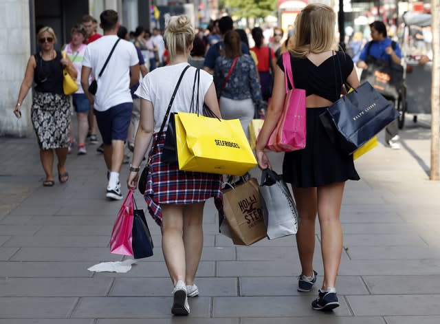 People carrying shopping bags