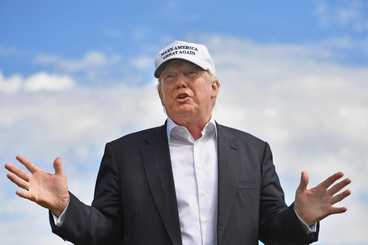 Donald Trump photographed at the golf course in Aberdeen (file photo): Getty