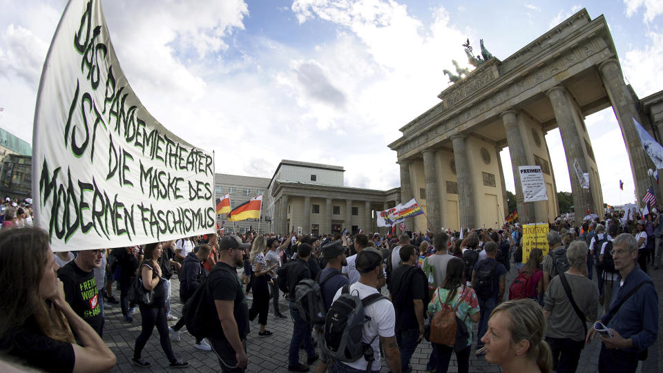 Virus Outbreak Germany Protests