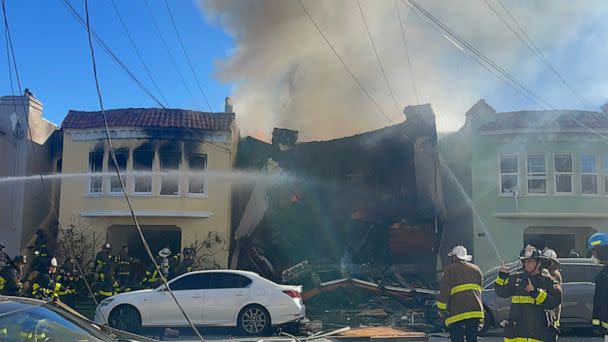 PHOTO: First responders on the scene of a residential explosion in San Francisco, Feb. 9, 2023. (San Francisco Fire Department)