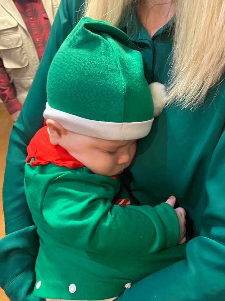Baby Sammy joined his mother and other family members during a caroling visit at Charming Lakes Rehabilitation and Care Center in Lakeland earlier this month. Members of the Jones family have been caroling together for 65 years.