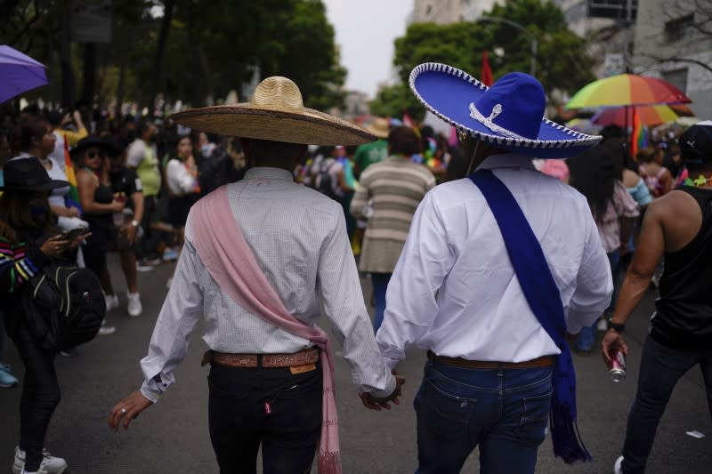2022年6月25日，墨西哥首都墨西哥市舉行LGBT驕傲遊行（AP）