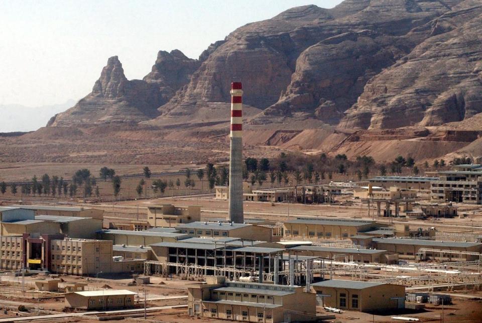 An aerial photograph shows Iran’s Uranium Conversion Facility, just outside the city of Isfahan, in 2005 (AP)