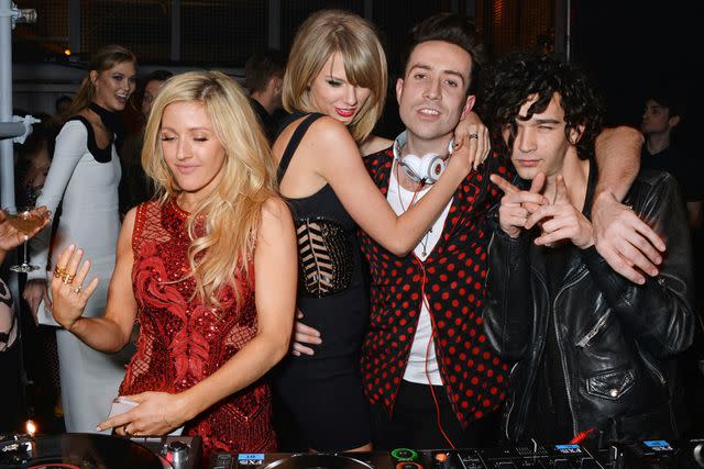 David M. Benett/Getty Karlie Kloss, Ellie Goulding, Taylor Swift, Nick Grimshaw and Matty Healy in 2015