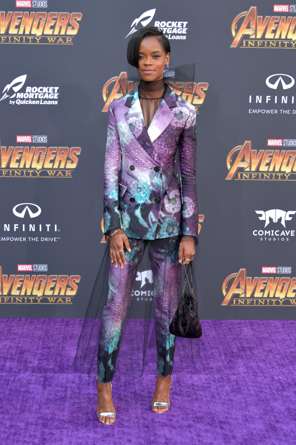 Letitia Wright at the LA premiere of ‘Avengers: Infinity War’