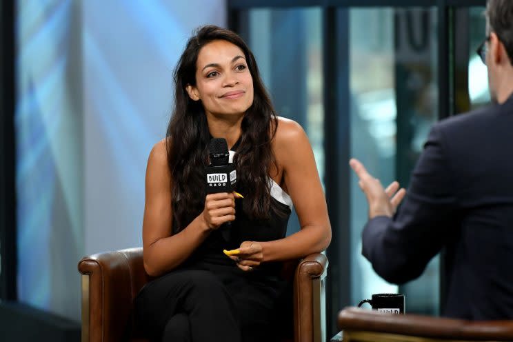 Rosario Dawson during her AOL Build interview on May 24, 2017.