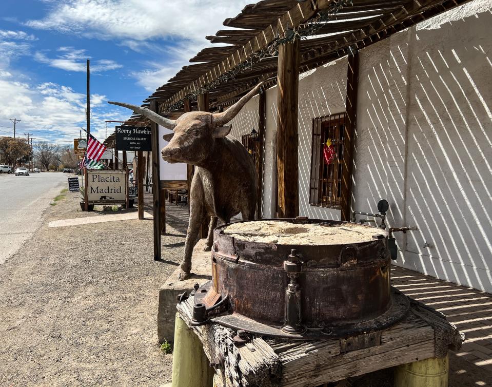 Placita Madrid in San Elizario houses art galleries in the historic adobe building.