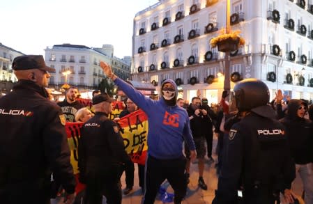 Protest after a verdict in a trial over a banned Catalonia's independence referendum in Madrid