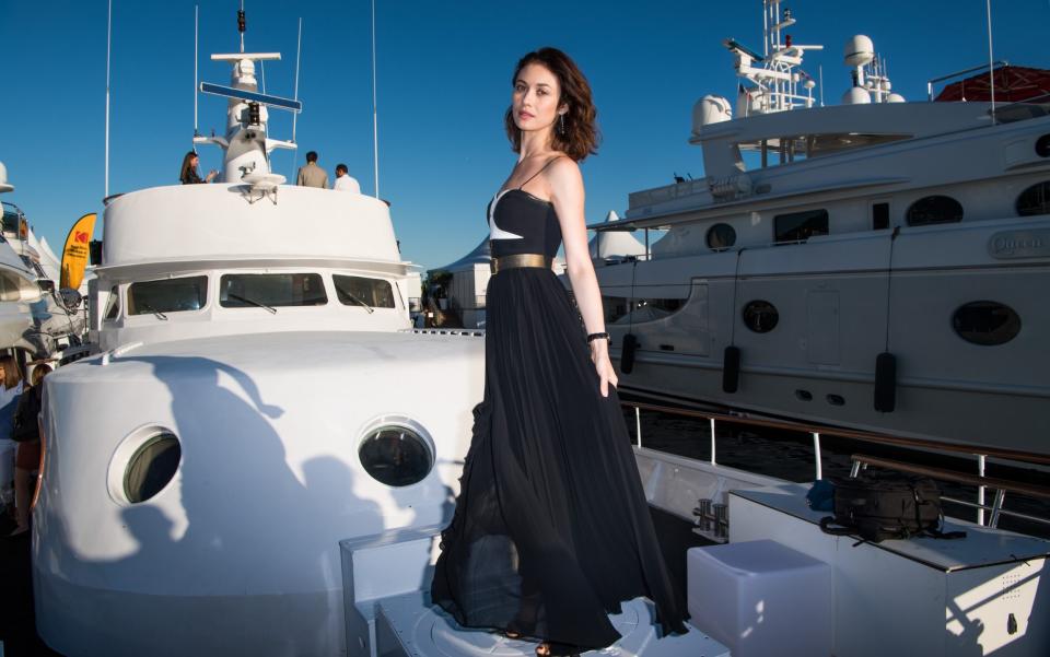Olga Kurylenko on a yacht at the Cannes Film Festival - Getty Images Europe