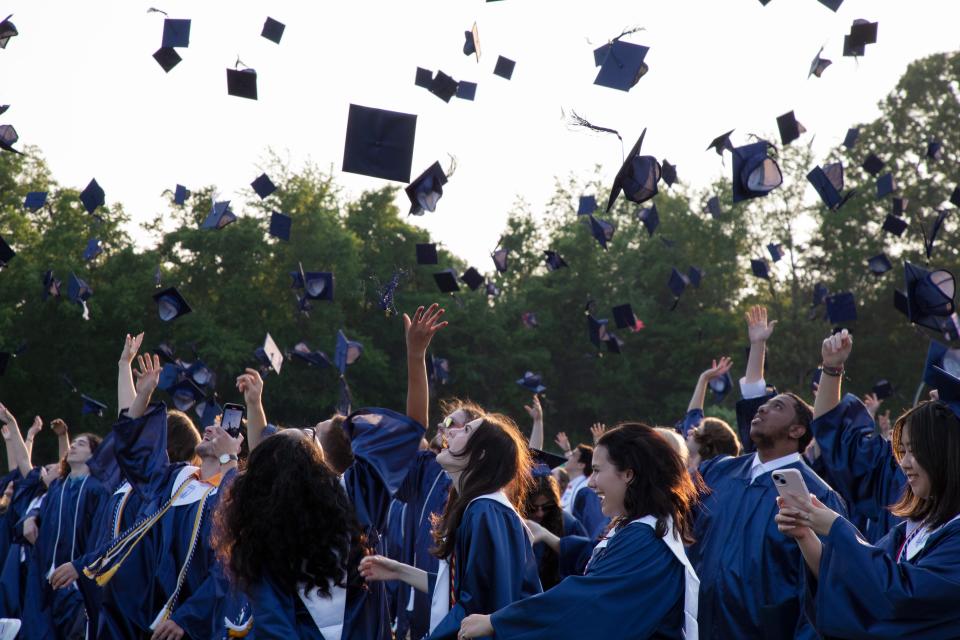 Scenes from the Farragut High School graduation at their football field on Sunday, May 21, 2023.