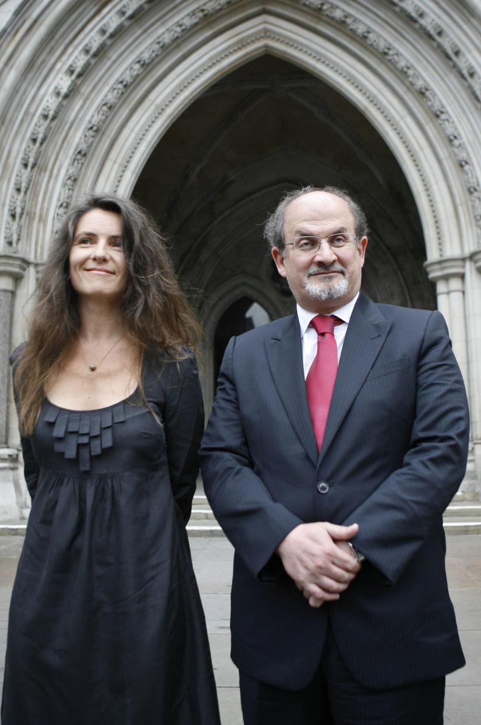 Sir Salman Rushdie and his former wife Elizabeth in 2008 (Johnny Green/PA) (PA Archive)