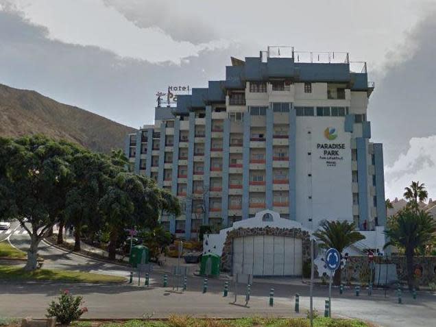 Presley Stockton drowned at Paradise Park hotel in the Tererife resort of Los Cristianos: Google Street View